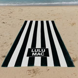 Lulu Mac Black Darby Beach Towel