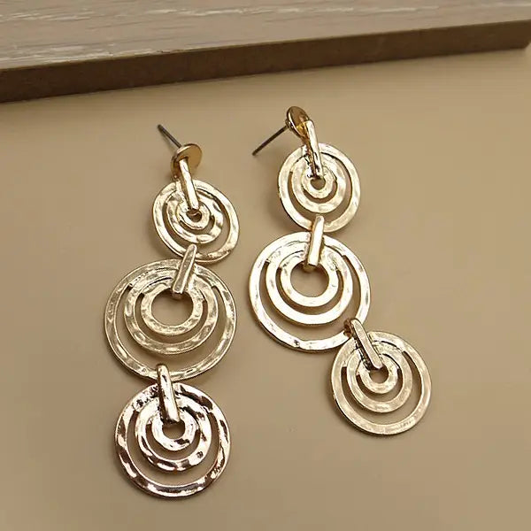 Geometric Coin Earrings