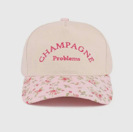 Champagne Problems Cap-FLORAL