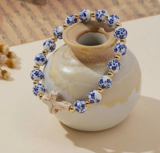 Serenity Cross Stretch Bracelet