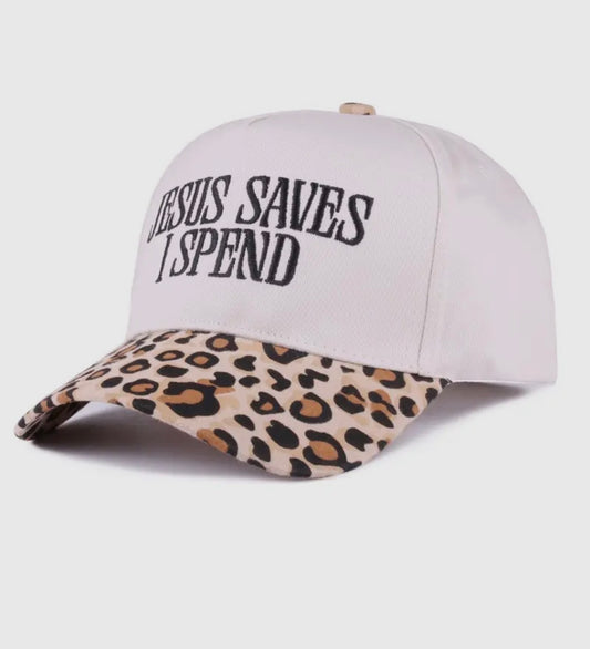 The Saved & Styled Two-Tone Cap-LEOPARD