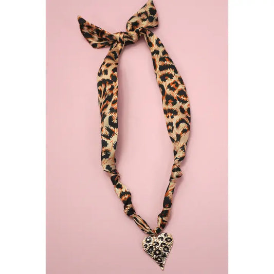 Leopard Scarf Necklace