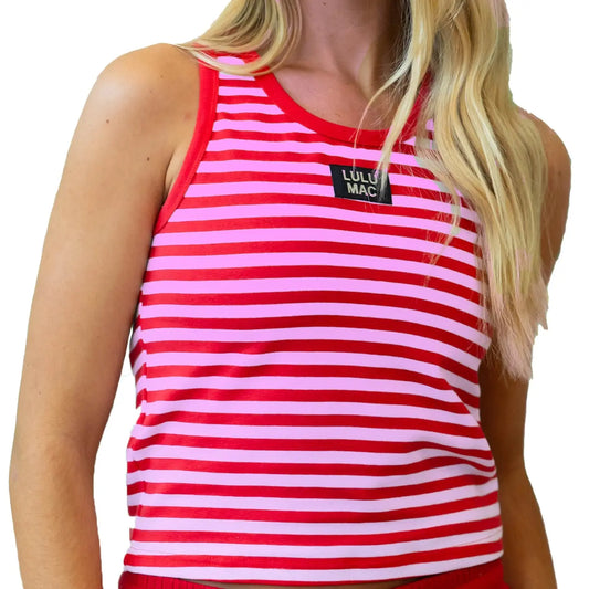Lulu Mac Red & Pink Stripe Tank