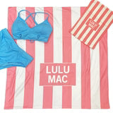 Lulu Mac Pink Darby Beach Towel