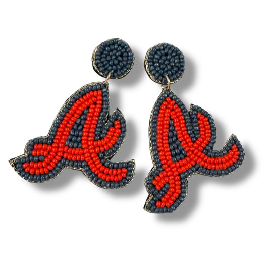 Braves "A" Earrings