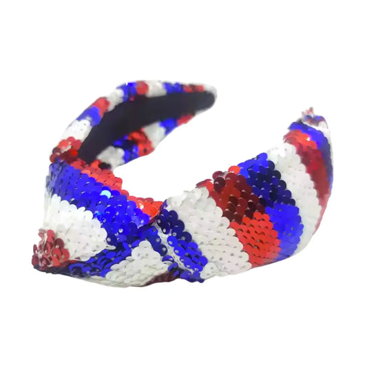 Red, White & Blue Sequin Headband