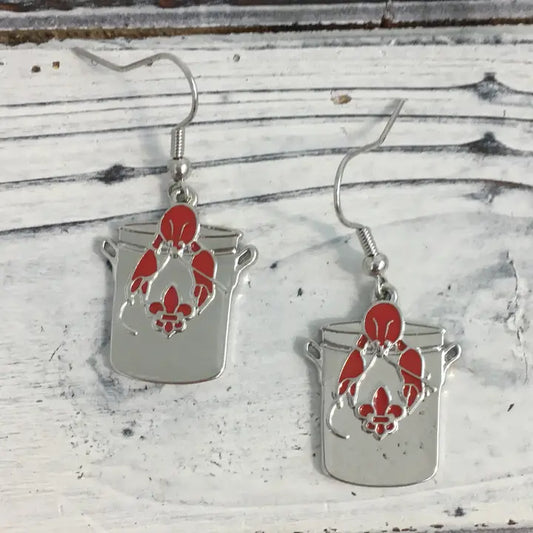 Crawfish Boil Pot Earrings
