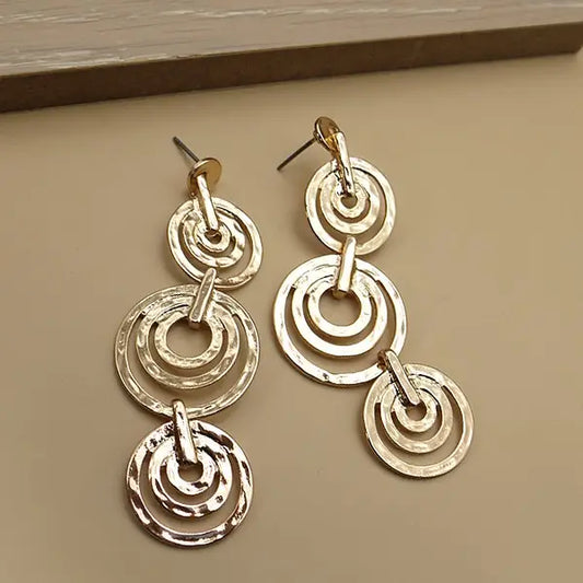 Geometric Coin Earrings