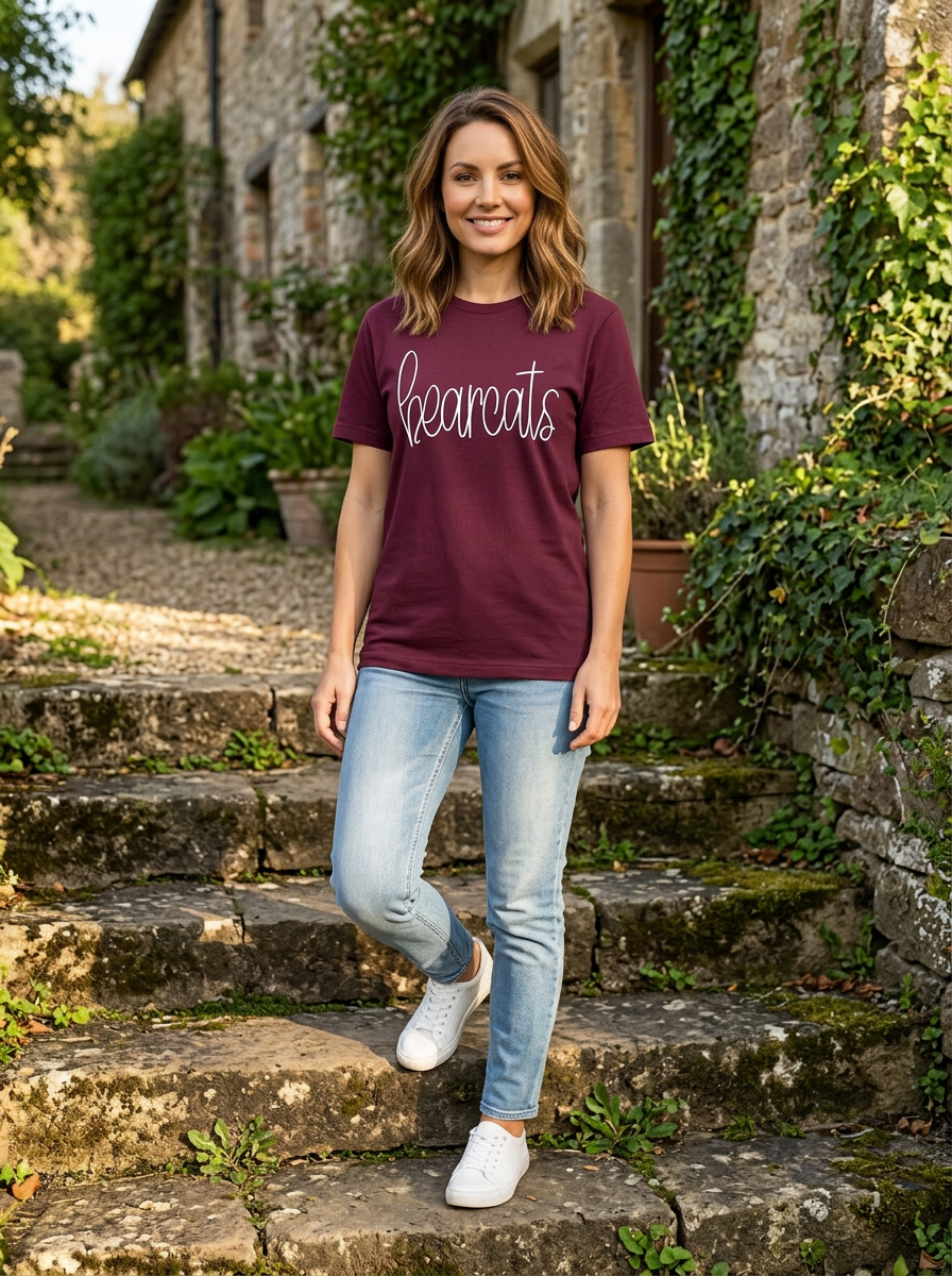 Bearcats Script Tee