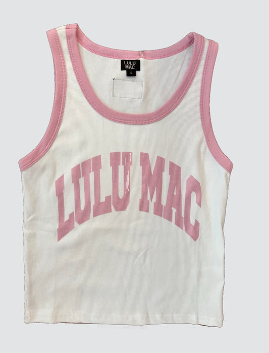 Lulu Mac Signature Logo Tank-Light Pink